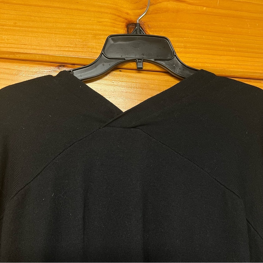 NWT $99 J.JILL Black Long Sleeve Longsleeve Cotton Blend Open Cardigan XL - Picture 4 of 5